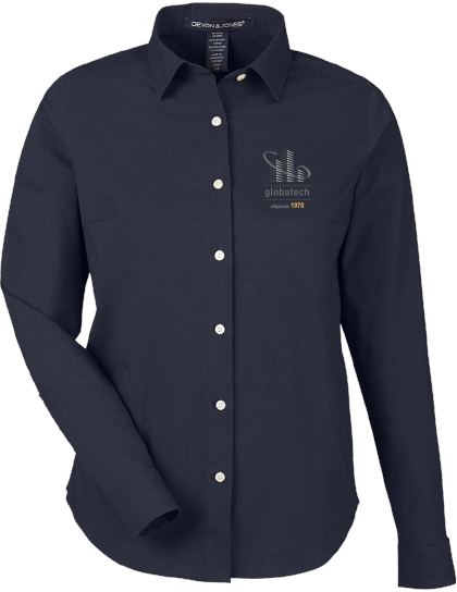 GLOBATECH - DG505W - Chemise Spencer popeline  femme - BR. 13122 (AVG) + BR. 13127 (NUQUE)