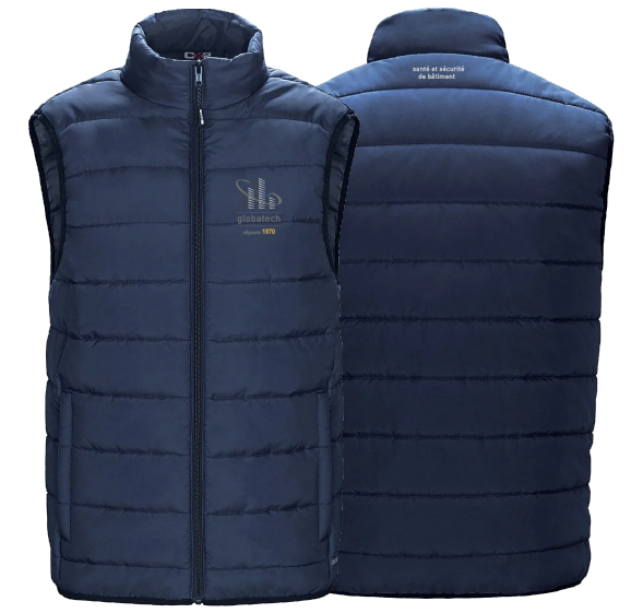 GLOBATECH ADMINISTRATION - L00976 veste matelassé sans manche femme - BR. 13122 (AVG) - BR. 13127 (NUQUE)