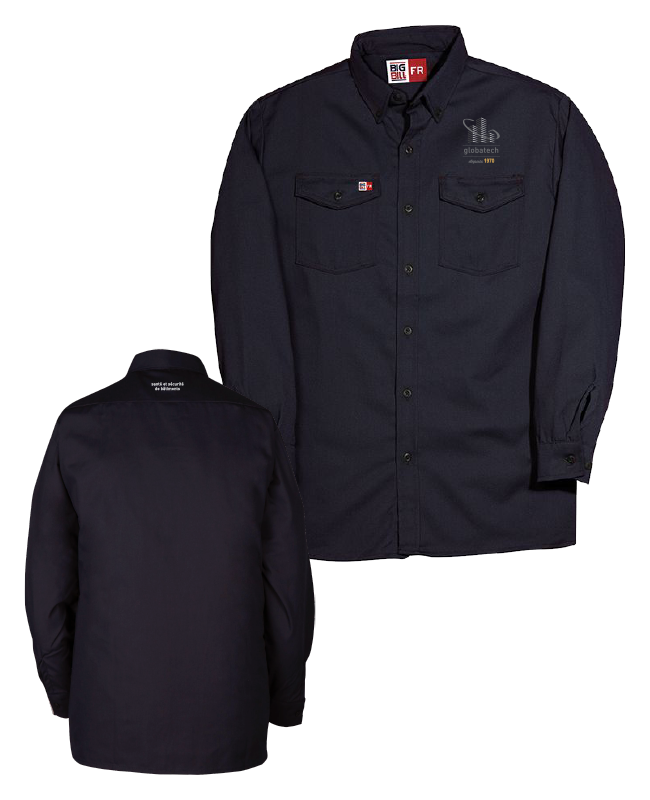GLOBATECH - 147BDUS7 chemise de travail industrielle - BR. 13122 (AVG) - BR. 13127 (NUQUE)