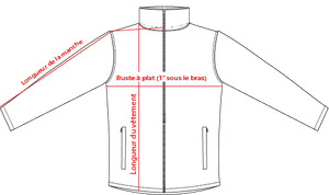 Charte de grandeur XR-6W (XS à 3XL)